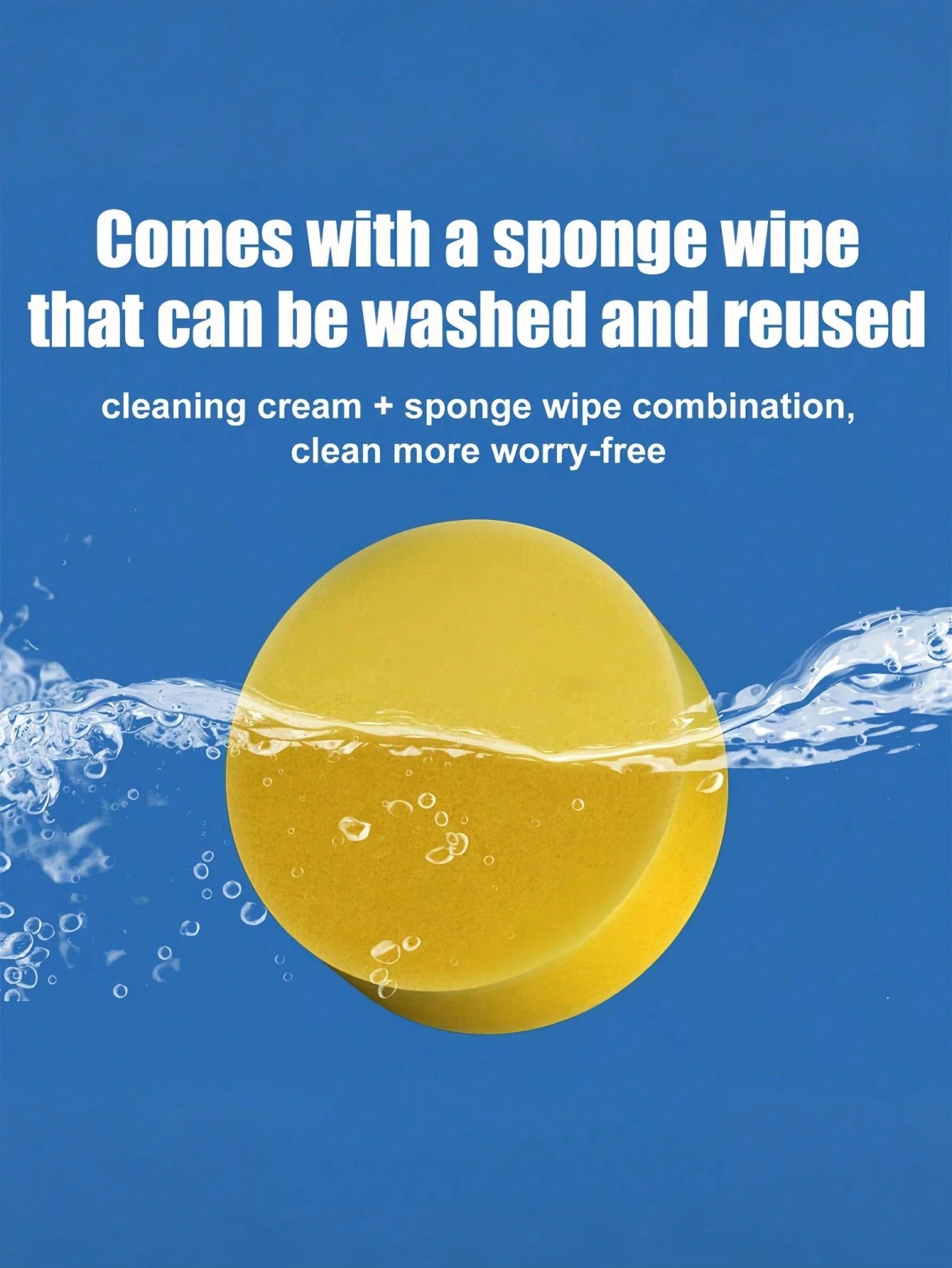 1Pc Cleaning Cream with Sponge Multipurpose Cleaning Cream Multi-Functional Cleaning and Stain Removal Cream, Shoe Cleaner for White Sneaker Shoes Whitening Cleansing Free Wash No Yellowing